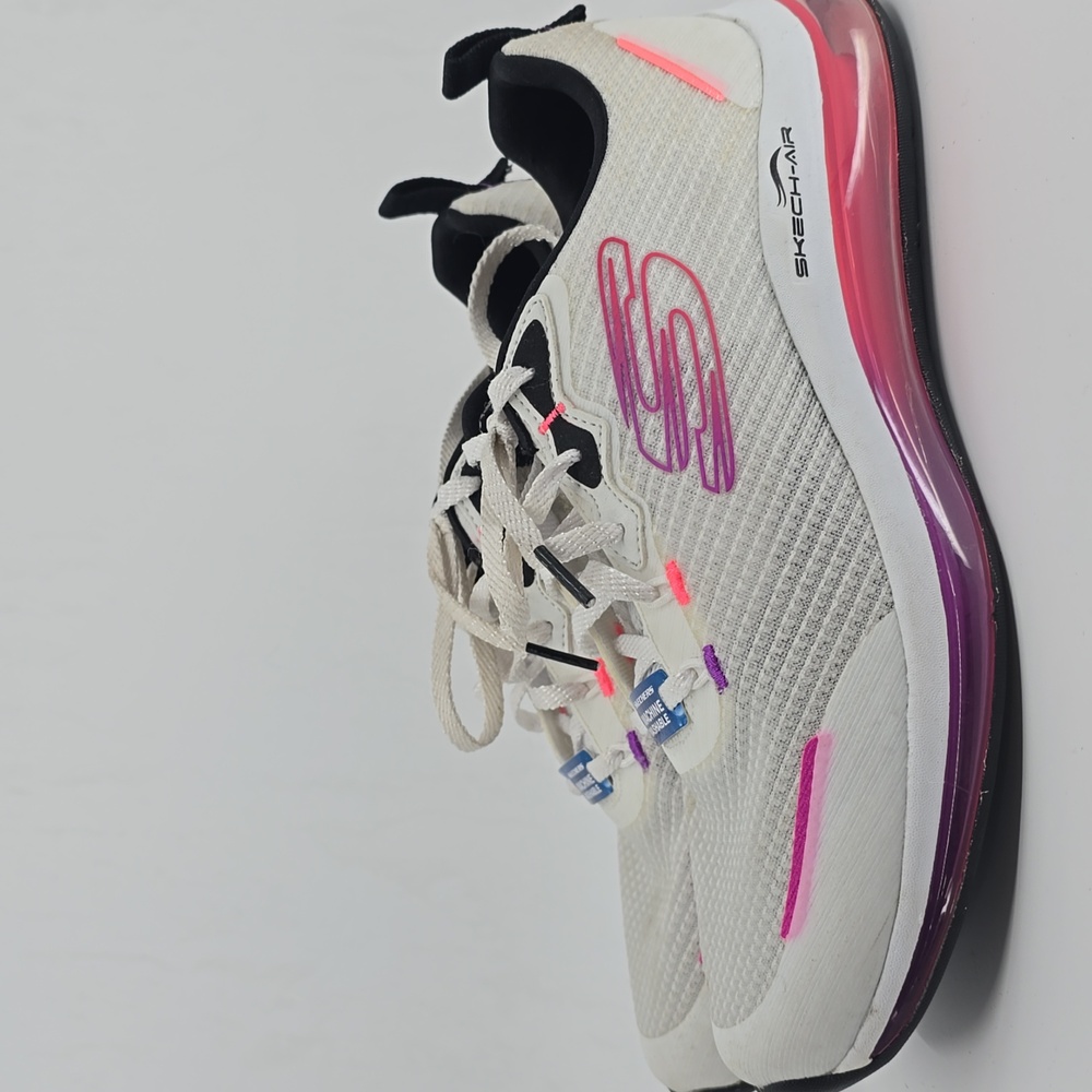 Skechers Skech-Air White and Pink Sneakers 8.5